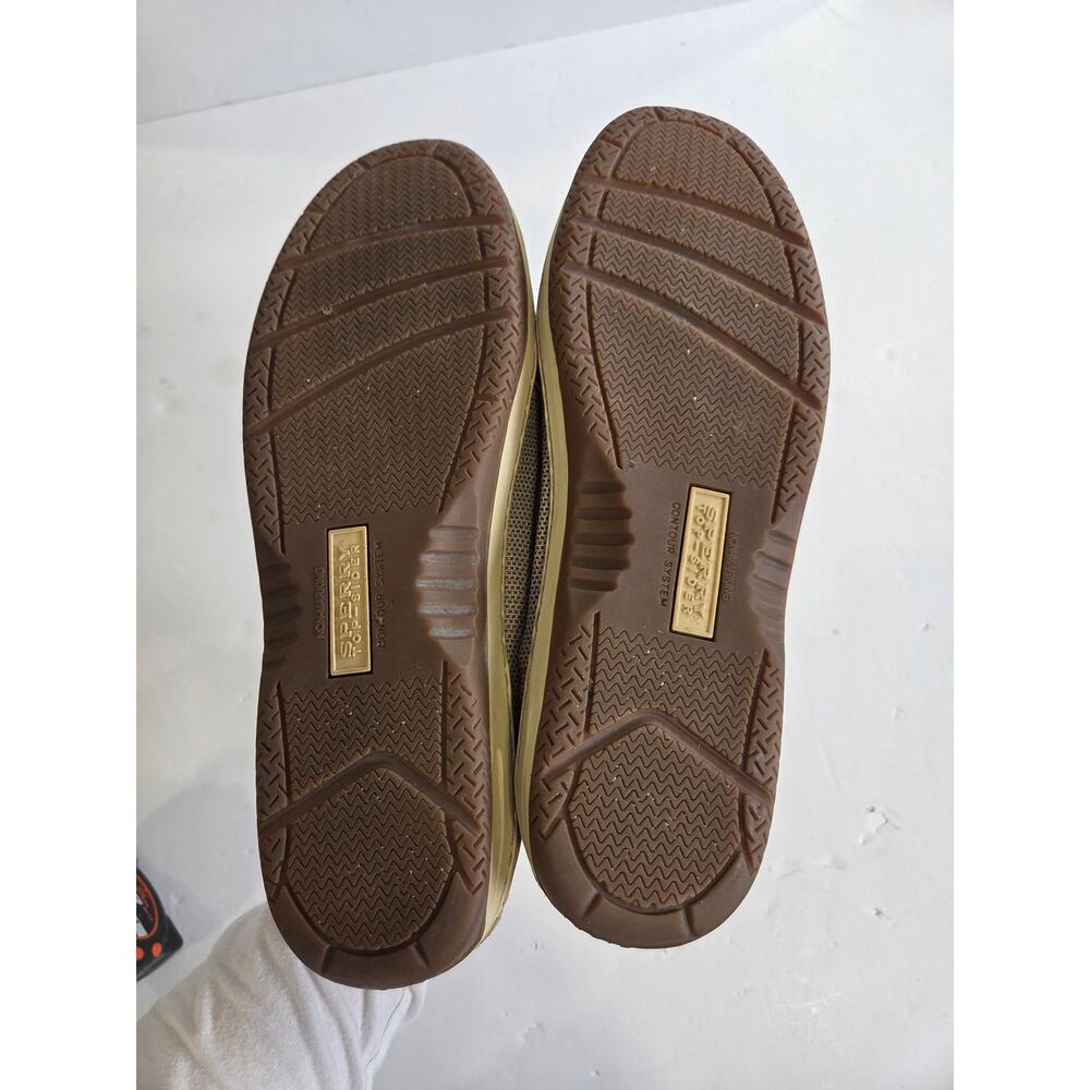 Sperry Top-Sider Two Tone Sz 15M  Leather Brown Tan Beige Boat Loafer Shoes - Picture 7 of 7